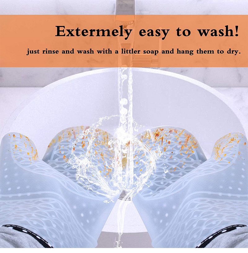 Silikoninės orkaitės pirštinės, neslystančios virtuvės pirštinės, kepsninės ant grotelių, karščiui atsparios kepimo, storos pirštinės, skirtos kepti ant grotelių mikrobangų krosnelėje