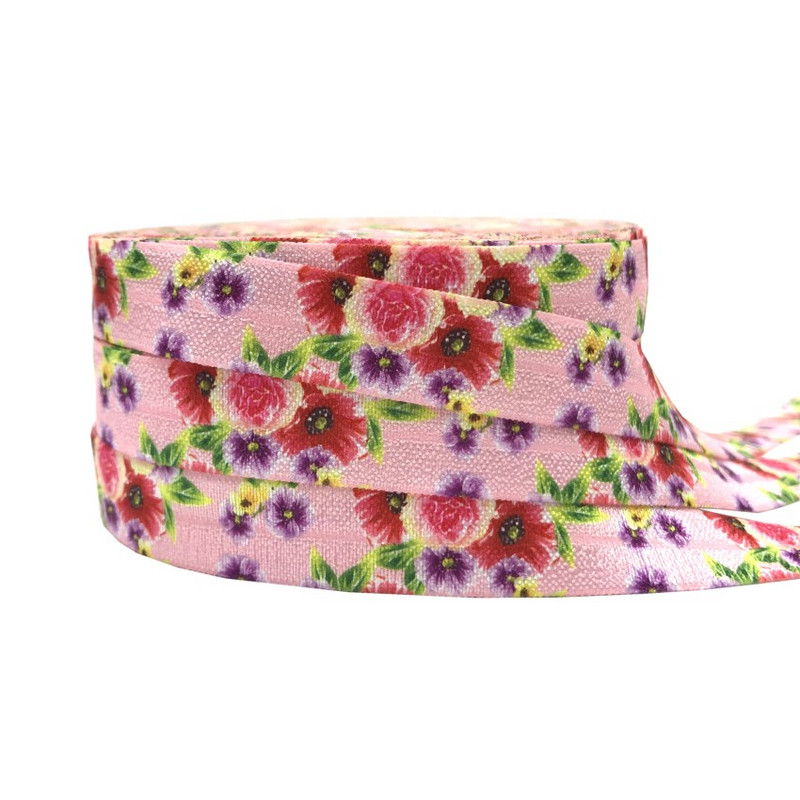 10 jardi 5/8'' cvijet jednorog kamuflažni preklopni elastični FOE za DIY odjeću Remen za poklone za vjenčanje Dodaci za šivanje