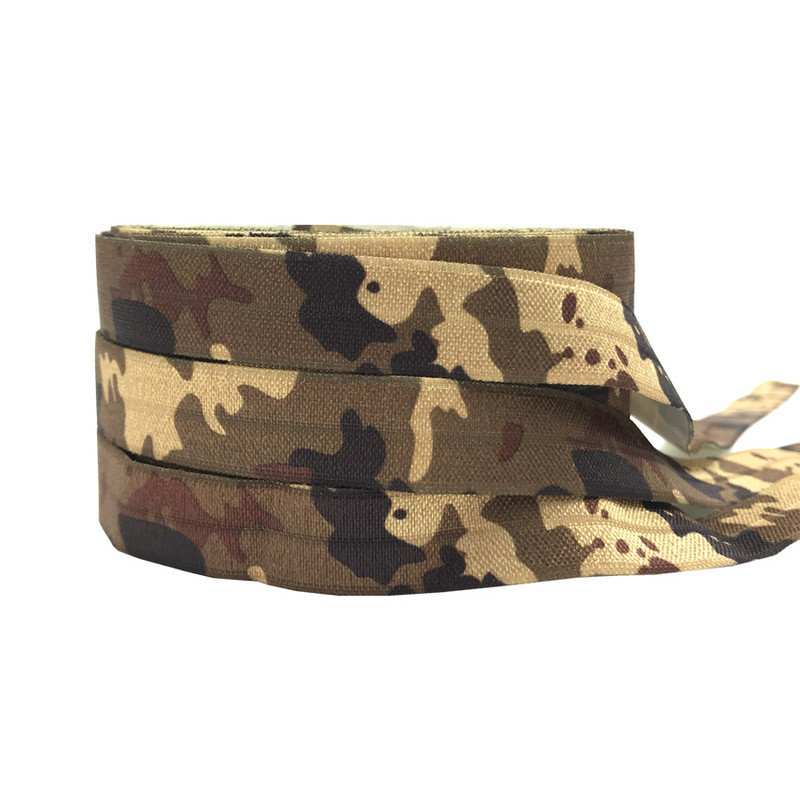 10 jardi 5/8'' cvijet jednorog kamuflažni preklopni elastični FOE za DIY odjeću Remen za poklone za vjenčanje Dodaci za šivanje