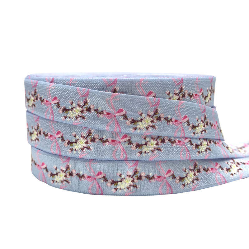 10 jardi 5/8'' cvijet jednorog kamuflažni preklopni elastični FOE za DIY odjeću Remen za poklone za vjenčanje Dodaci za šivanje