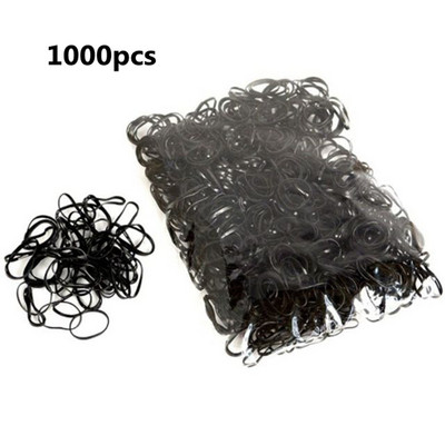 1000 de bucăți drăguț colorat inel din cauciuc benzi elastice de unică folosință pentru coadă de cal suport pentru banda de cauciuc pentru copii Accesorii pentru păr