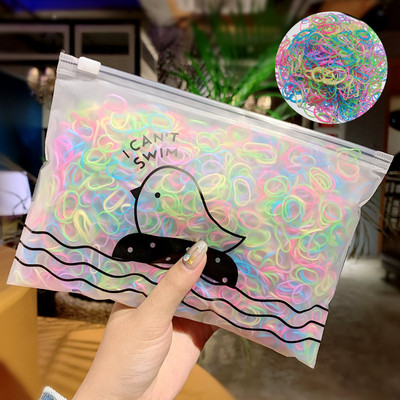 1000 de bucăți drăguț colorat inel din cauciuc benzi elastice de unică folosință pentru coadă de cal suport pentru banda de cauciuc pentru copii Accesorii pentru păr