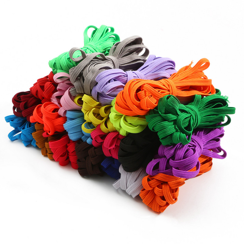 5 metara 6 mm 22 boje ravna elastična traka za remen Obrubna traka DIY trake Dodaci za šivanje odjeće Gumica za odjeću hlače