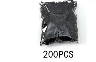 200 τμχ/τσάντα για κορίτσια πολύχρωμα λαστιχένια λάστιχα Παιδικά ελαστικά κορδέλες για τα μαλλιά Αλογοουρά Γυναικεία χαριτωμένα δαχτυλίδι για τα μαλλιά Γλυκά αξεσουάρ μαλλιών