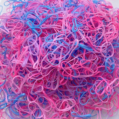 1000 tk/kott Värvilised väikesed ühekordsed juuksepaelad Scrunchie tüdrukutele elastne kummipael hobusesabahoidja juukseaksessuaarid juuksesidemed