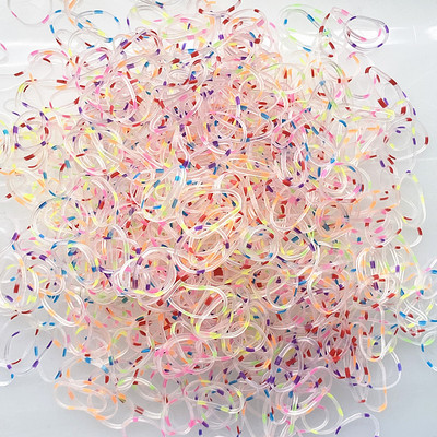 1000 tk/kott Värvilised väikesed ühekordsed juuksepaelad Scrunchie tüdrukutele elastne kummipael hobusesabahoidja juukseaksessuaarid juuksesidemed