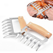 Nerūsējošā tērauda spīles BBQ gaļas smalcinātāja nagi ar koka roktura pudeļu attaisāmo tītara vistas nagi