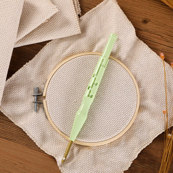 Многоцветен ABS Poke Stitch Регулируема перфорирана игла Инструмент за кръстосано плетене Плъстени вълнени игли Килим Прежда Игла Инструменти за бродерия