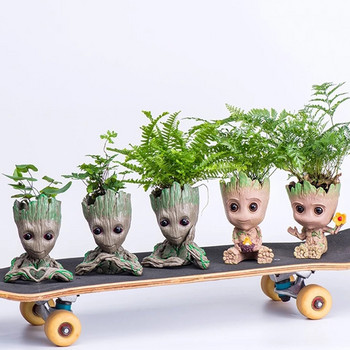 Креативен органайзер за молив Кутия за съхранение Tree Man Детска играчка Домашна градина Аниме Groot Саксия Аксесоари за домашна градина