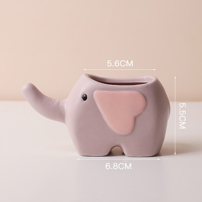 Creative Flower Shape Plant Pot κεραμικές γλάστρες για λουλούδια Cartoon Elephant Dinosaur Jucculent Pot Χαριτωμένο ντεκόρ σπιτιού Maceta Casa