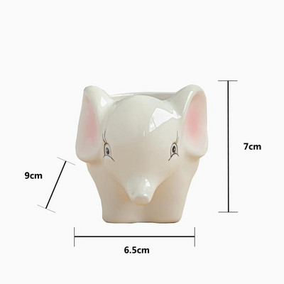 Ghiveci de flori din ceramică cu animale de stil nordic nou, desen animat, zebră, oaie, cap de vacă, mini oală, plante suculente, ghivece bonsai, decorare a casei