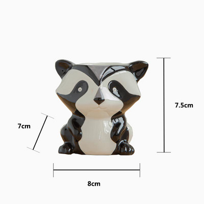 Ghiveci de flori din ceramică cu animale de stil nordic nou, desen animat, zebră, oaie, cap de vacă, mini oală, plante suculente, ghivece bonsai, decorare a casei