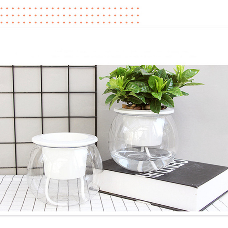 Savaime laistomi vazonai vazonėliams Mini vazonai kambariniams sultingiems augalams Mini vazonas žuvims laikyti namuose Stalinis gėlių vazonas namų bonsai dekoras