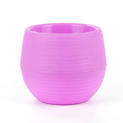 1 buc 7*7 cm Mini Plantă din plastic din rășină Pp Ghiveci de flori colorate Mini plantă în ghiveci Decorare ghiveci de flori Decor de birou