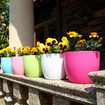 PP Self Watering Planters Γλάστρες εσωτερικού χώρου με δείκτες στάθμης νερού 6x5\'\' New Hot