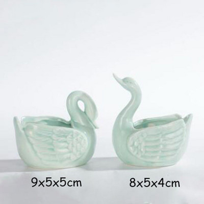 Ευρωπαϊκό στυλ Χαριτωμένη σαρκώδη γλάστρα Pocelain Blue Fish Flower Vase Home Garden Μίνι μπονσάι κάκτου γλάστρα για διακόσμηση σπιτιού