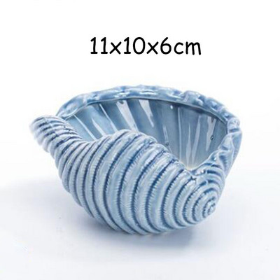 Ευρωπαϊκό στυλ Χαριτωμένη σαρκώδη γλάστρα Pocelain Blue Fish Flower Vase Home Garden Μίνι μπονσάι κάκτου γλάστρα για διακόσμηση σπιτιού