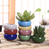 2 bucăți ghivece din ceramică cu fisuri de gheață pentru plante suculente, bonsai mici, decor pentru casă și grădină, ghivece pentru plante suculente, pentru decorarea casei
