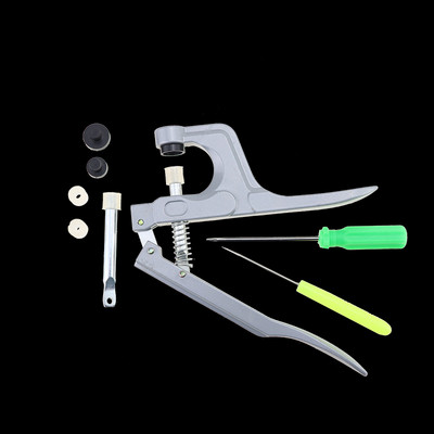 Daudzfunkcionālas spraudītes un 3 veidu nomaināmo knaibles, T3/T5/T8 plastmasas pogas apģērbu šūšanai un amatniecībai