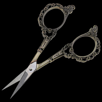5 цвята Европейски винтидж ножици с флорални шарки Ножици за ноктопластика Ножица за фолио Шивачка Blossom Ножица Античен инструмент за шевни тъкани