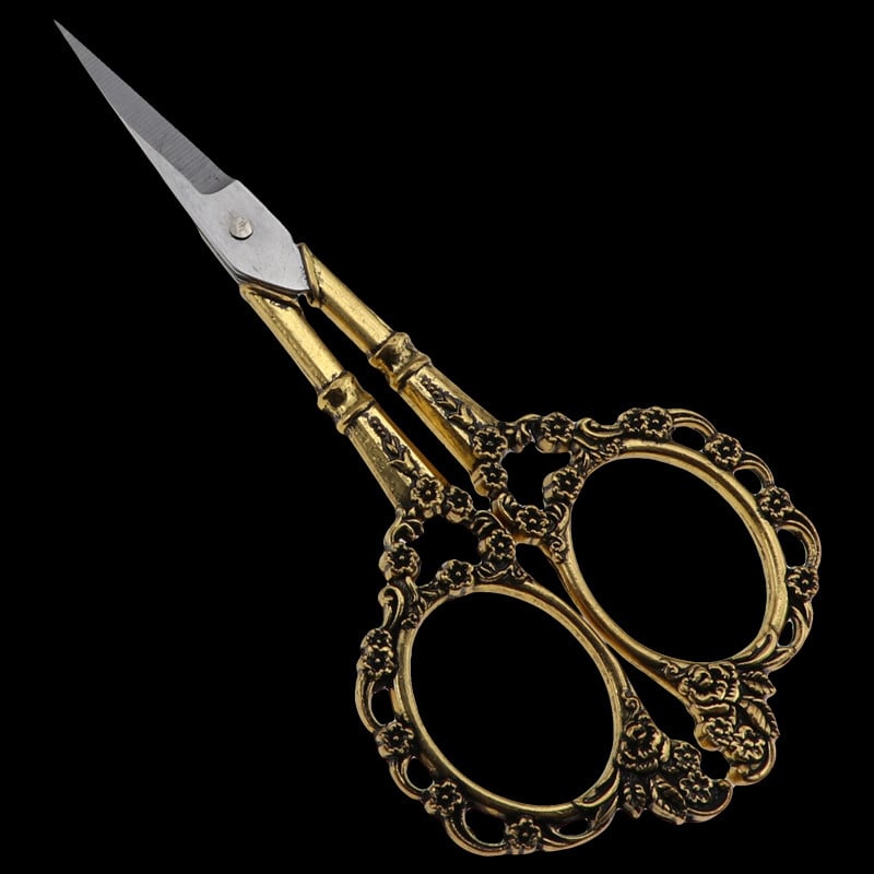 5 krāsu Eiropas vintage ziedu raksta šķēres nagu mākslas folijas griezējs šuvēja zieds šķēres antīks šūšanas auduma rīks