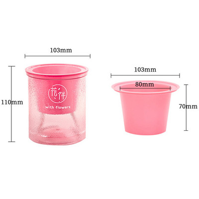 Lijena samonavodnjavajuća posuda za cvijeće s automatskim upijanjem vode, sukulentna akvakulturna prozirna okrugla plastična hidroponska posuda za cvijeće