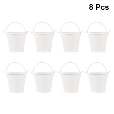 Kante Kanta Metalne limene kante Pomfrit Mali cvjetovi Vrt od bijelog lima Mini ukrasni cvjetni aranžman Posuda za kante