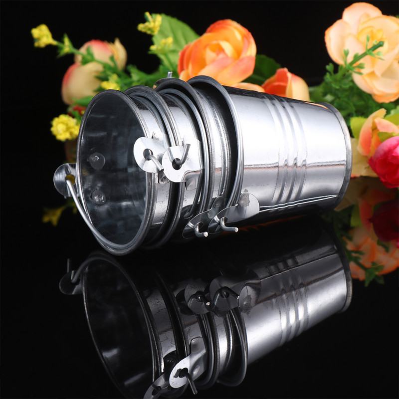 Kante Kanta Metalne limene kante Pomfrit Mali cvjetovi Vrt od bijelog lima Mini ukrasni cvjetni aranžman Posuda za kante