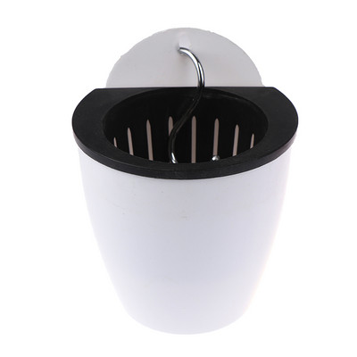 Ghiveci de flori de culoare solidă cu udare automată, agățat pe perete, din rășină, din plastic, durabil, pentru balcon cu cârlig