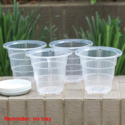 Ghivece din plastic transparent pentru orhidee, cu găuri, respirabile, pentru grădinărit, grădină, casă, casă, accesorii