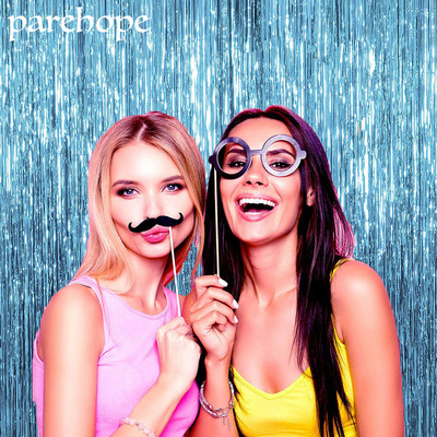 Populiariausias matinis gimtadienio vakarėlio dekoravimas Fono folija Kutas Fringe Užuolaida Vaikams Suaugusiųjų nuotraukų kabina Kūdikių dušas Vestuvių blizgučiai