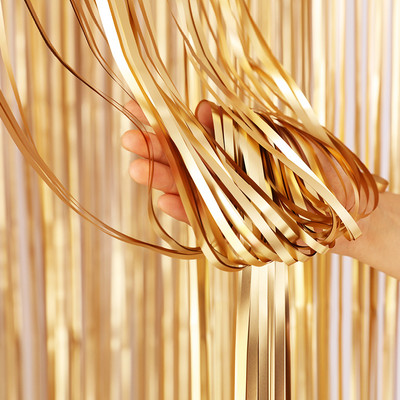 Populiariausias matinis gimtadienio vakarėlio dekoravimas Fono folija Kutas Fringe Užuolaida Vaikams Suaugusiųjų nuotraukų kabina Kūdikių dušas Vestuvių blizgučiai