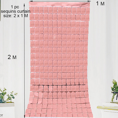 Vakarėlio fonas Kvadratinė Užuolaida Folija Fringe Užuolaida Sienų Dekoras Kūdikių Dušas Blizgučiai Fono Užuolaidos Gimtadienio folija blizgučiai