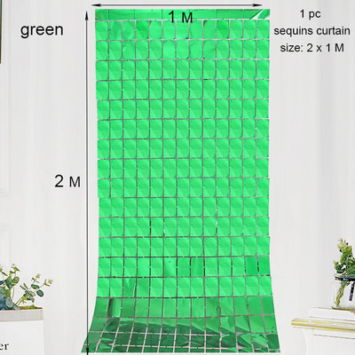 Vakarėlio fonas Kvadratinė Užuolaida Folija Fringe Užuolaida Sienų Dekoras Kūdikių Dušas Blizgučiai Fono Užuolaidos Gimtadienio folija blizgučiai