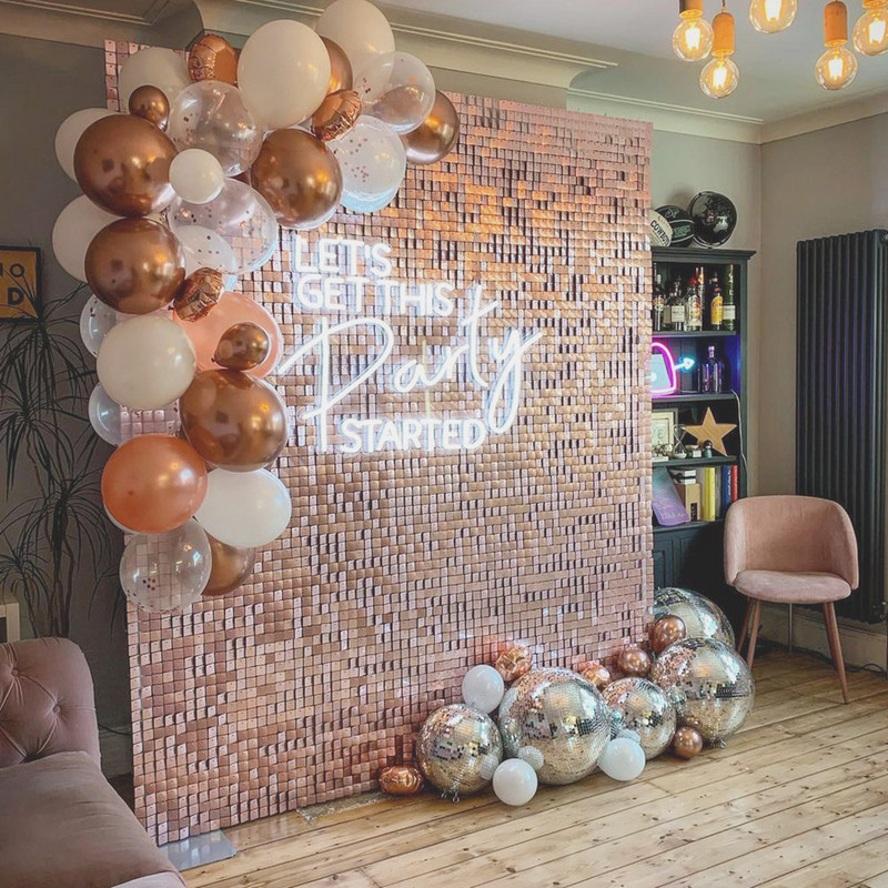 Vakarėlio fonas Kvadratinė Užuolaida Folija Fringe Užuolaida Sienų Dekoras Kūdikių Dušas Blizgučiai Fono Užuolaidos Gimtadienio folija blizgučiai