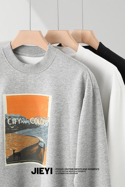 Muška ležerna bluza sa ovalnim izrezom - tri boje