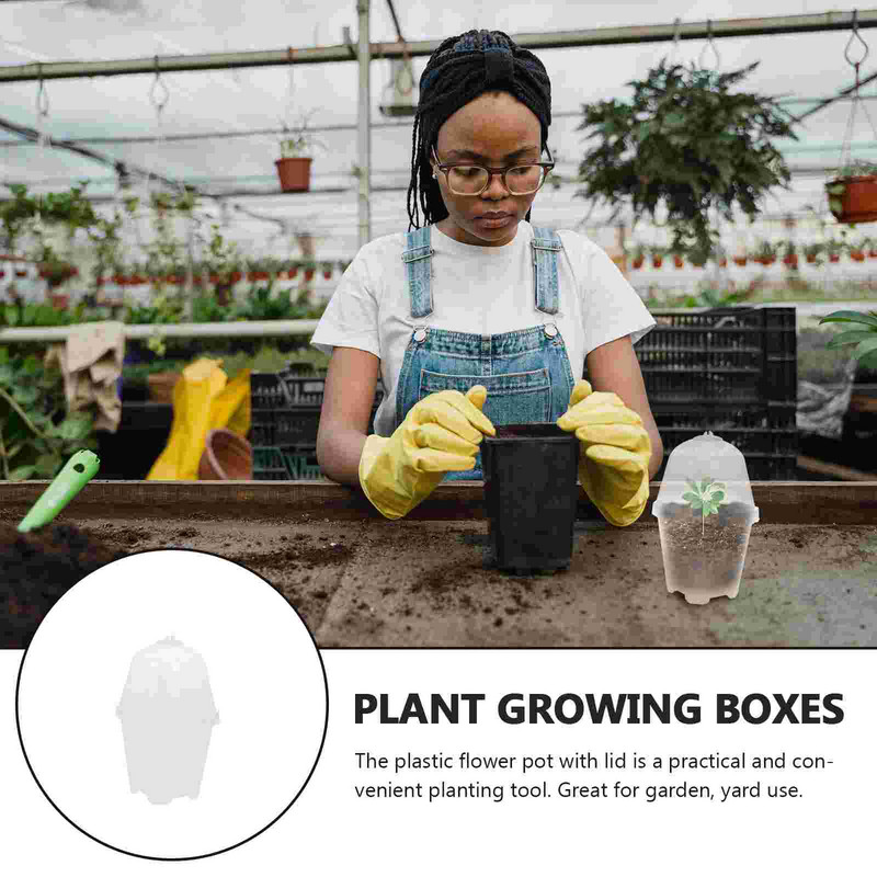 Potid Pott Läbipaistev lasteaed kaas Istutusmasin Käivitus Niiskus Kuppel Käivitamine Plastik Taim Aiandus Sukulendid kandikud Alused