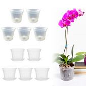 Orhideede istutamine Lillepotid Plastikust läbipaistev aukudega mahlane lillepoti seemik Kodu Rõdu Aiakaunistus Kasvukorv