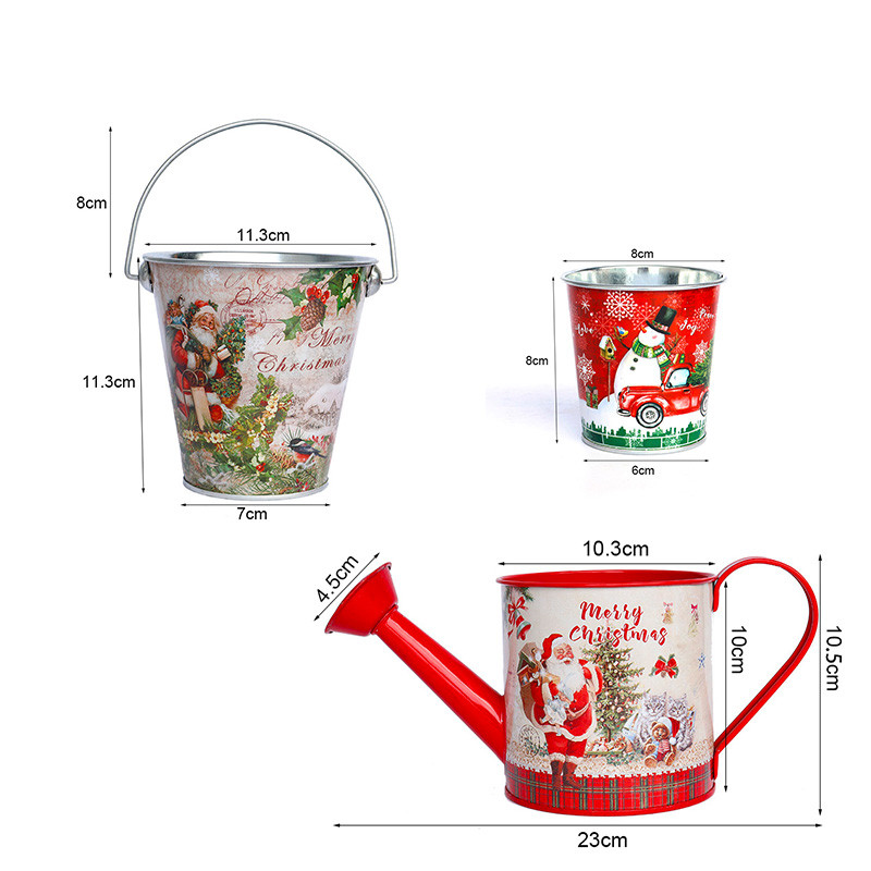 Kreativna božićna višenamjenska željezna boca za vodu i posuda za cvijeće Vrtne posude za cvijeće Djed Božićnjak Sukulentna biljka Posuda za uređenje doma