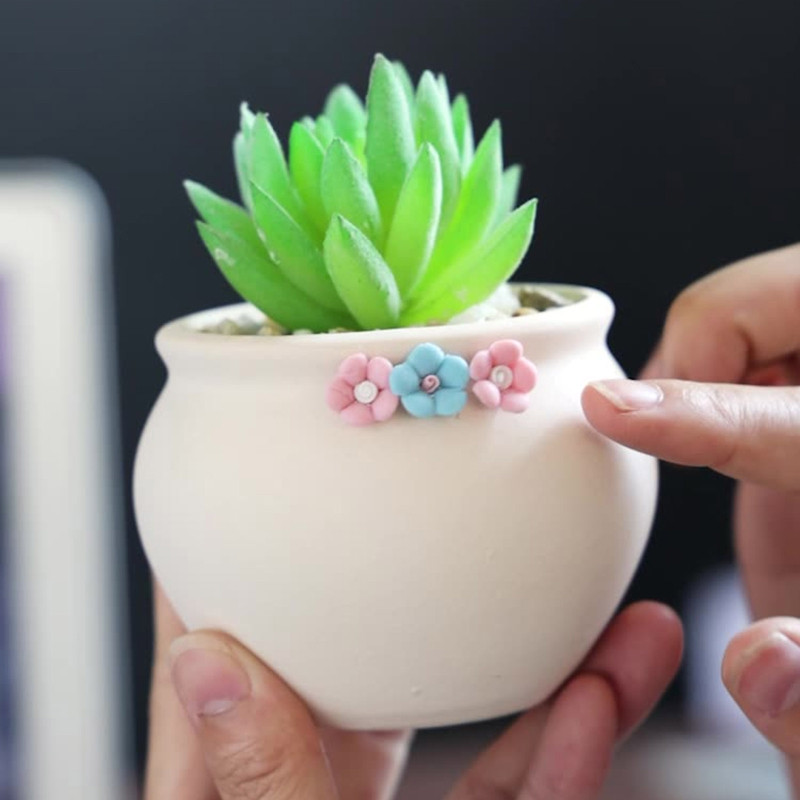 Μικρή κεραμική γλάστρα παχύφυτα Δοχείο λουλουδιών μπονσάι σε γλάστρα για εσωτερική αυλή κήπου Μπαλκόνι για διακόσμηση σπιτιού