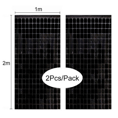 2tk Ruudukujuline taustadekoratsioon Juubeliaasta jõulukaunistus Uusaasta Sünnipäevapeo Dekoratsioon Pulmakardin Bachelorotte Party Fortni