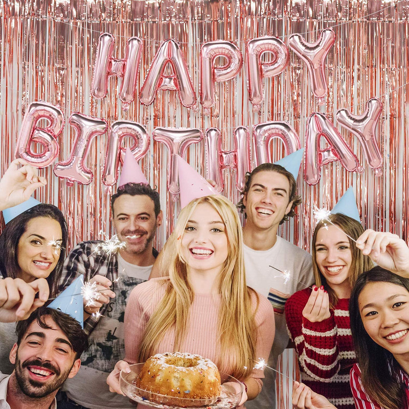 2Pack Metallic Foolium Tinsel Fringe kardin Sünnipäev Pulmad Poissmeestepeo teenetemärgi Aastapäeva Taustaks Ystävänpäivä