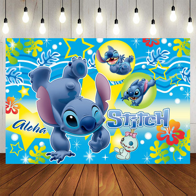 Disney Lilo Stitch Party Backdrops Παιδική Διακόσμηση Χρόνια Πολλά Φωτογραφικά Διακοσμητικά φόντου Διακοσμητικά Banner