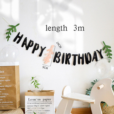 Gimtadienio dekoravimo rinkiniai Su gimtadieniu Popierinė reklamjuostė Ventiliatoriaus pakabukas Kūdikių dušas Vaikų gimtadienio vakarėlio fono dekoravimas