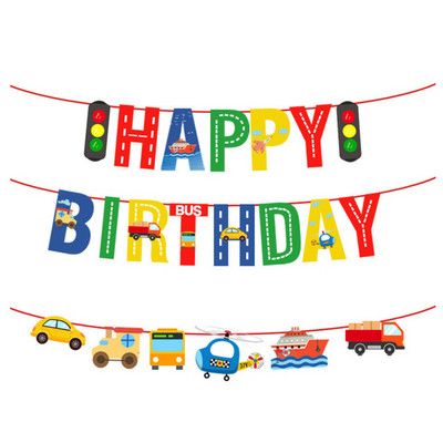 Gimtadienio dekoravimo rinkiniai Su gimtadieniu Popierinė reklamjuostė Ventiliatoriaus pakabukas Kūdikių dušas Vaikų gimtadienio vakarėlio fono dekoravimas