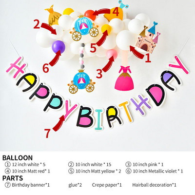 Gimtadienio dekoravimo rinkiniai Su gimtadieniu Popierinė reklamjuostė Ventiliatoriaus pakabukas Kūdikių dušas Vaikų gimtadienio vakarėlio fono dekoravimas