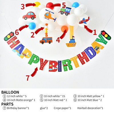 Gimtadienio dekoravimo rinkiniai Su gimtadieniu Popierinė reklamjuostė Ventiliatoriaus pakabukas Kūdikių dušas Vaikų gimtadienio vakarėlio fono dekoravimas