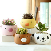 Crtani životinjski lonac za cvijeće Ukras za dom Posao za stolni zaslon Posuda za bonsai Slatki medo Keramičke sukulentne lonce Dekoracije
