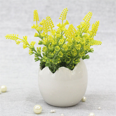 Kreativna keramička posuda za cvijeće od ljuske jajeta Cvjetni aranžman Sukulenti Dekoracija stola Bijela posuda za cvijeće Vaza Poklon Dekoracija doma