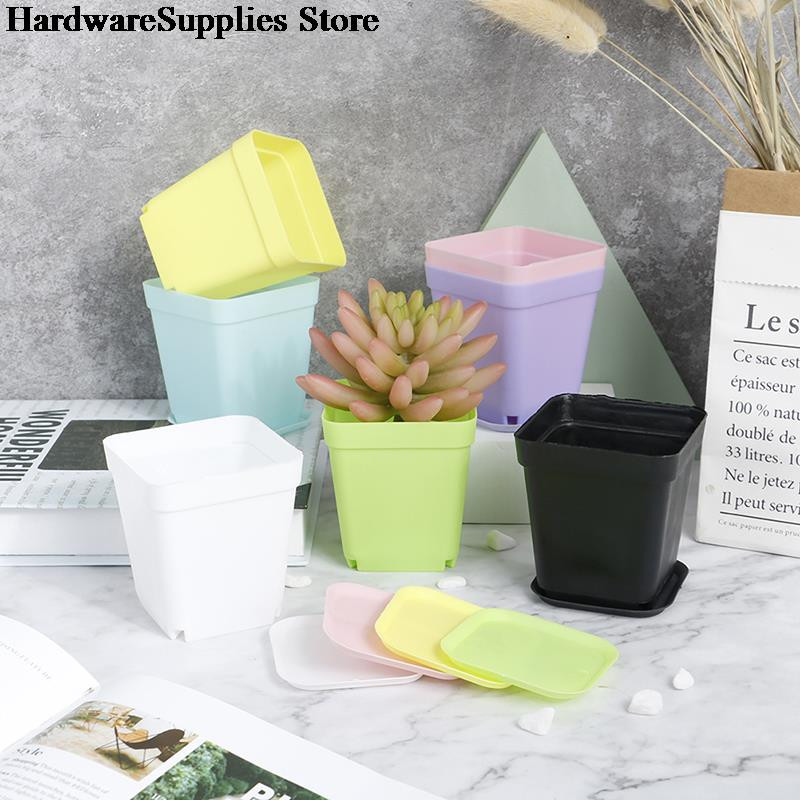 5 tk Mini taime lillepott Ruudu plastist istutusmasin Lasteaed Aialaud Kodukaunistus